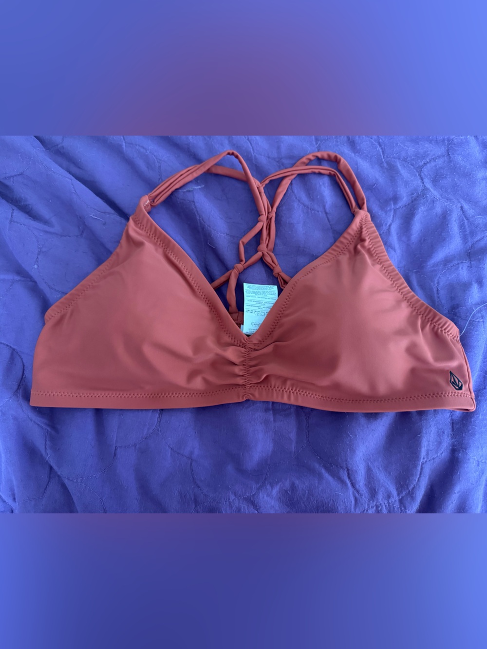 Volcom Bandeau Bikini Top with Strappy Back